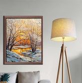 Painting by Numbers Pictures Winter Landscape in The Morning